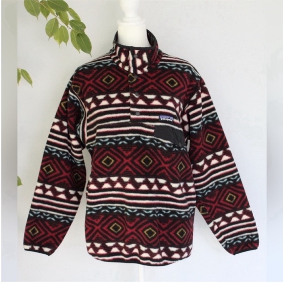 Patagonia Fleece Synchilla Snap-T Fleece Pullover Saltillo Cinder Red - Picture 3 of 9